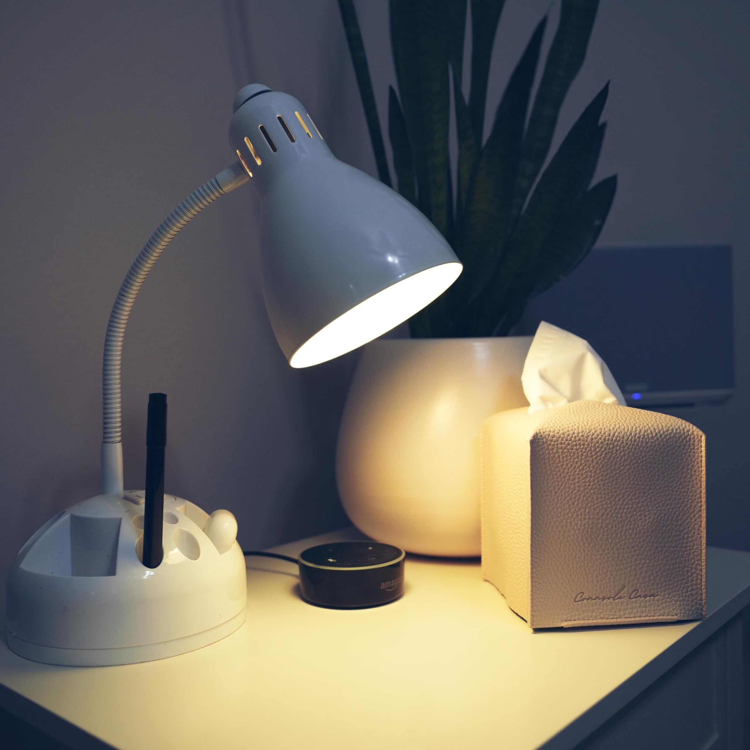 Connsole Casa Premium Pu Leather Tissue Box Holder - Elegant Hotel-Style Beige Tissue Box Cover For Enhanced D  Cor Of Home, Off