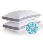 Meoflaw Cooling Pillows Standard Size Set Of 2,Shredded Memory Foam Bed Pillows For Sleeping,Standard Pillows For Back & Side Sleepers,Adjustable 2 Pillows Standard Size With Washable Cover