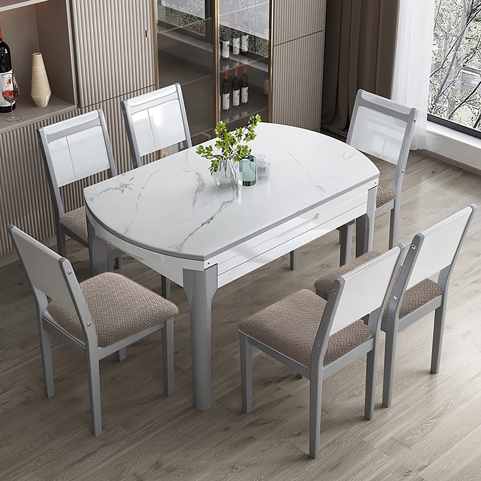 Genina Waterproof Seat Covers For Dining Room Chairs Covers Dining Chair Seat Covers Kitchen Chair Covers Slipcovers (Taupe, 2 Pcs)