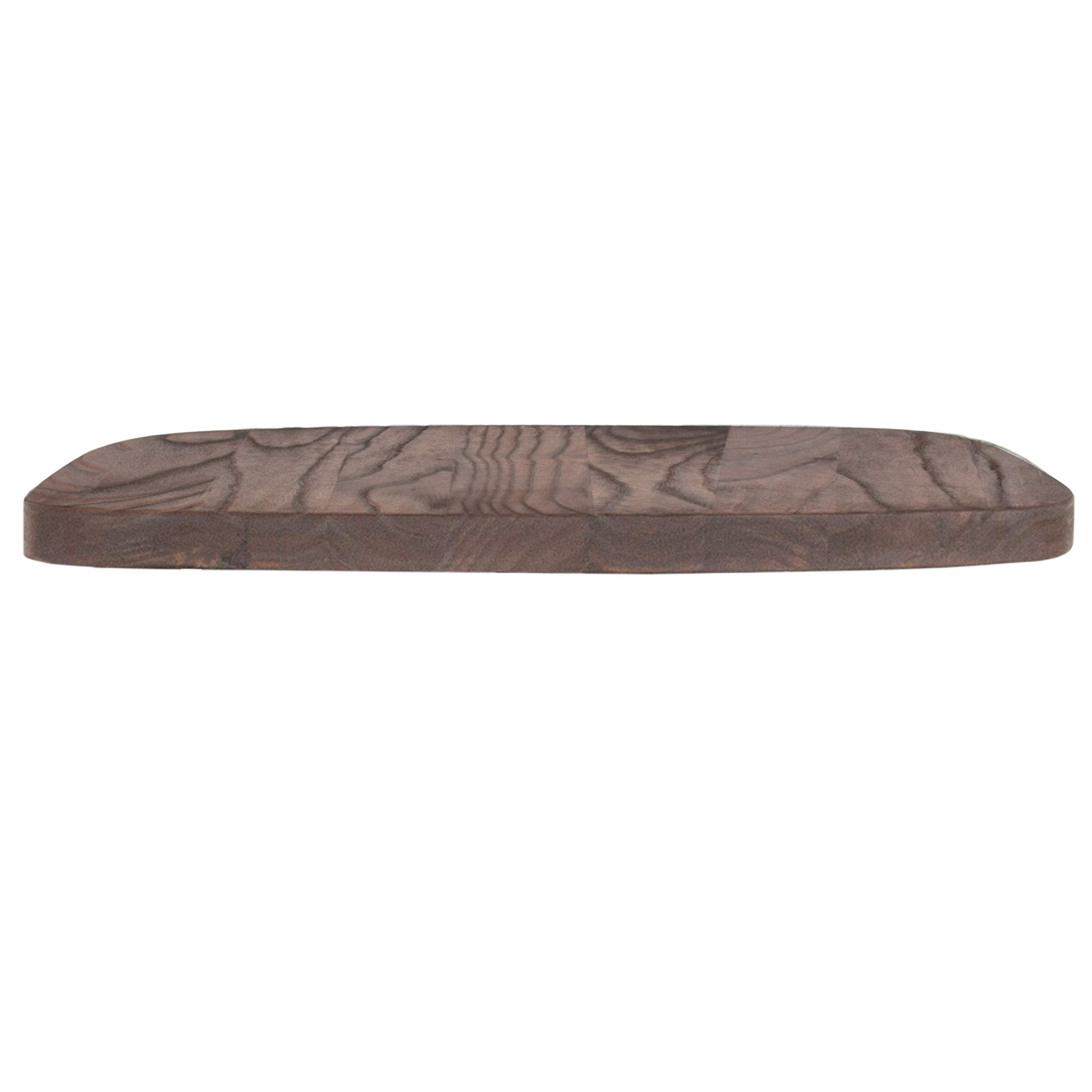 Flash Furniture Perry Rustic Walnut Wood Seat For Colorful Metal Chairs