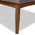 Baxton Studio Arvid Modern Tufted Fabric 5-Piece Wood Dining Nook Set in Gray