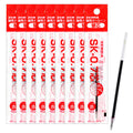 Zebra B-Br-6A-Sk-R Clip-On Oil-Based Ballpoint Pen Refill, Sk-0.7 Core, Red, 10 Pieces