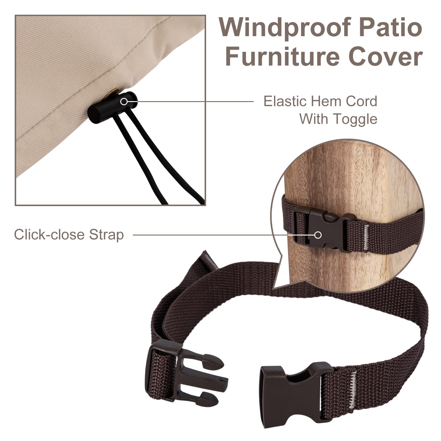 Patio Table And Chair Covers Square 76''L X 76''W X 32''H Waterproof Outside Square Furniture Covers For Table