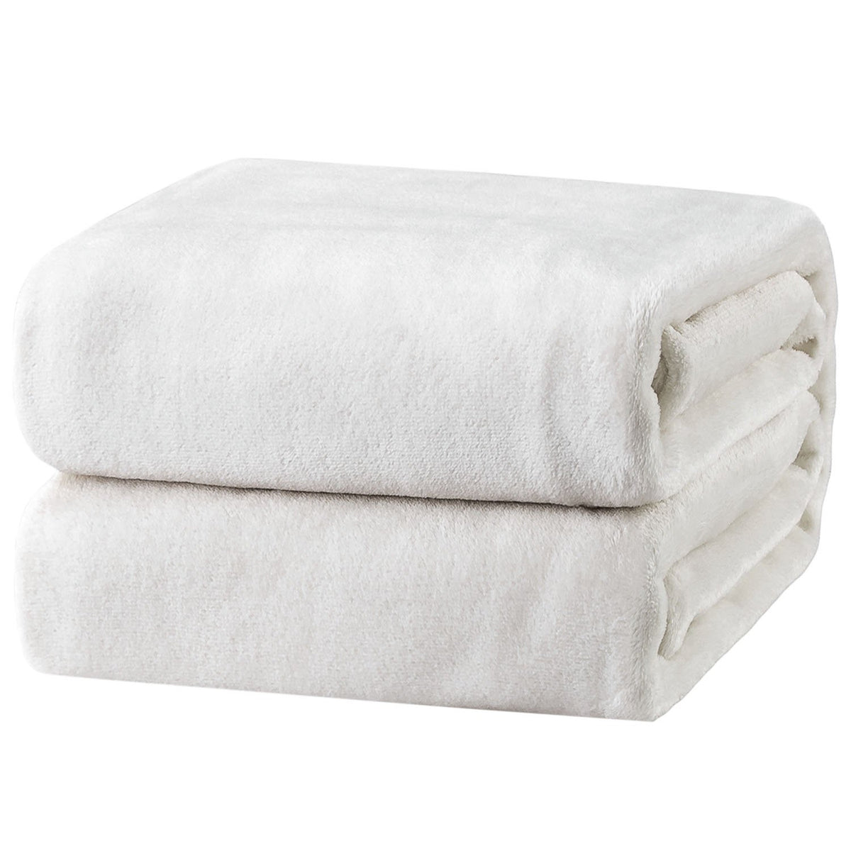 Bedsure Fleece Blanket Twin Blanket White - 300Gsm Soft Lightweight Plush Cozy Twin Blankets For Bed, Sofa, Couch, Travel, Campi