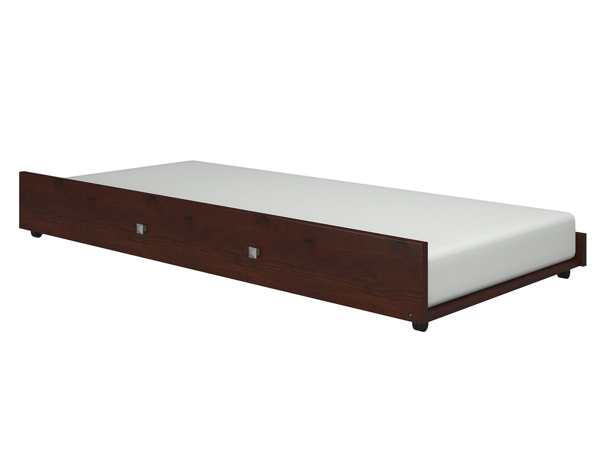 Bunk Bed Kingdom Trundle Bed, Twin, Cappuccino