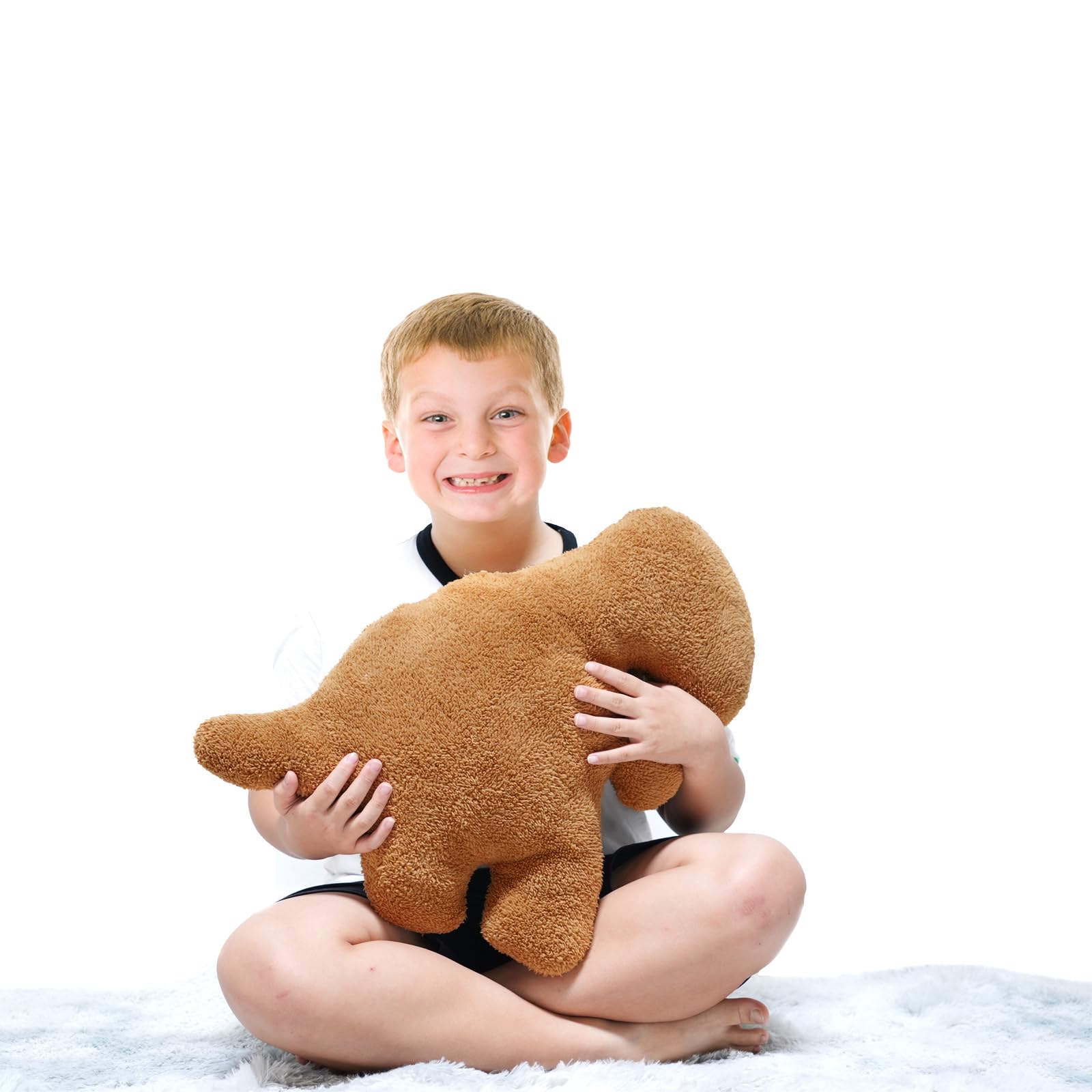 TVVPGG Dino Nugget Plush,Large 20 in Dino Nugget Pillow Stuffed Toy, Funny Dino Chicken Nuggets Pillow Gifts for Kids Adults Gir