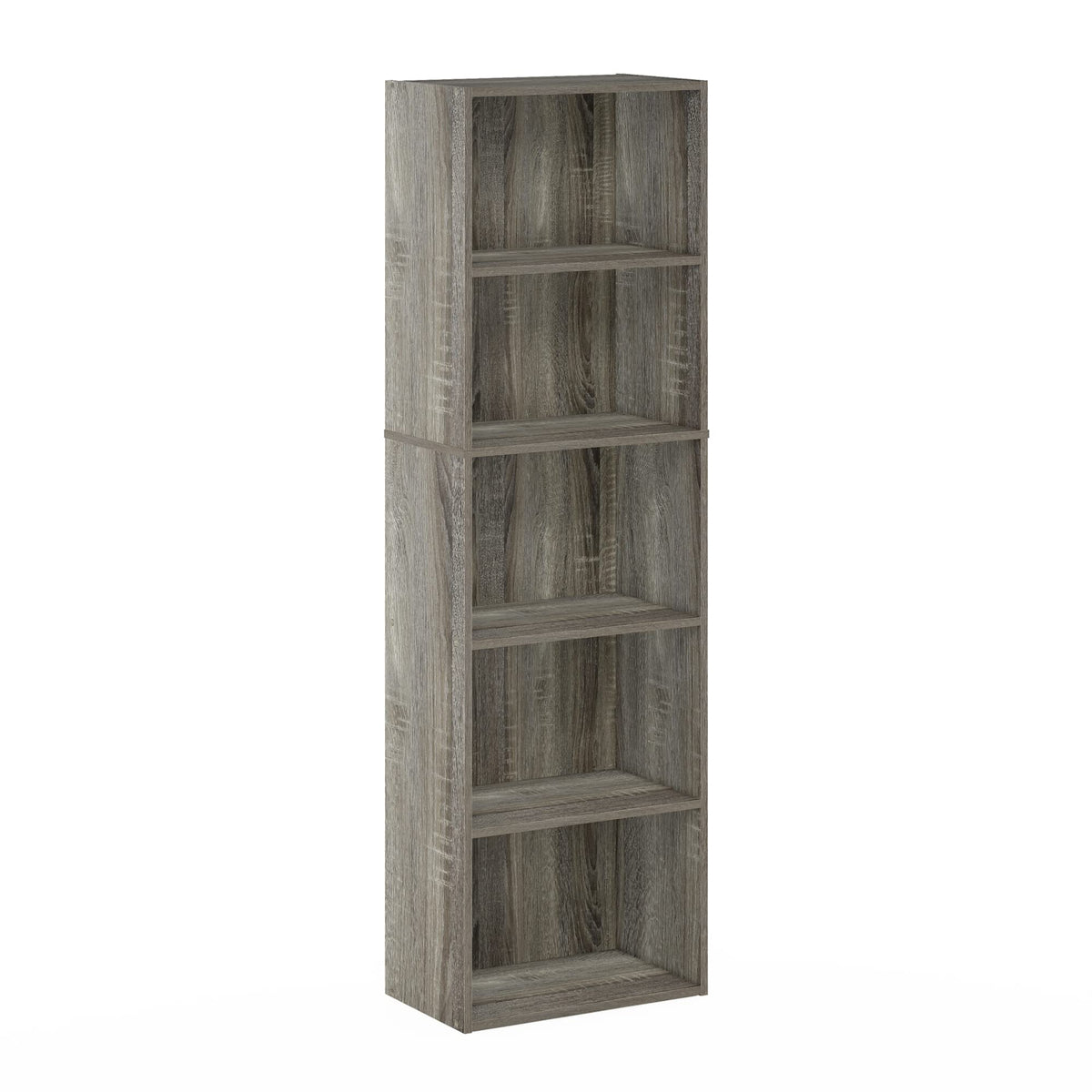 Furinno Luder Bookcase / Bookshelf / Storage Shelves, 5-Tier, French Oak