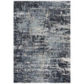 Elect 5'2" X 7'9" Abstract Gray/Gray /Blue Power-Loomed/Hybrid Area Rug