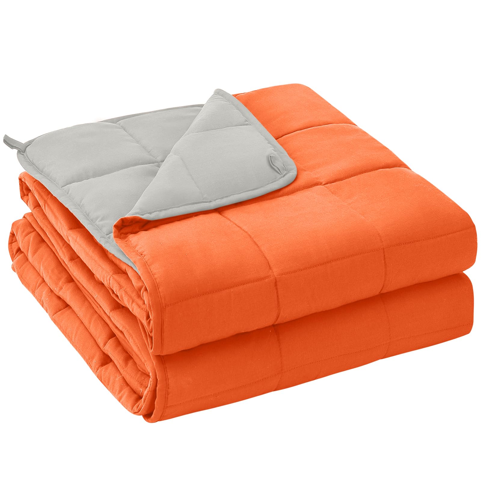 Yescool Kids Weighted Blanket (7 Lbs, 41' X 60', Orange) Cooling Heavy Blanket For Sleeping Perfect For 60-90 Lbs, Throw Size