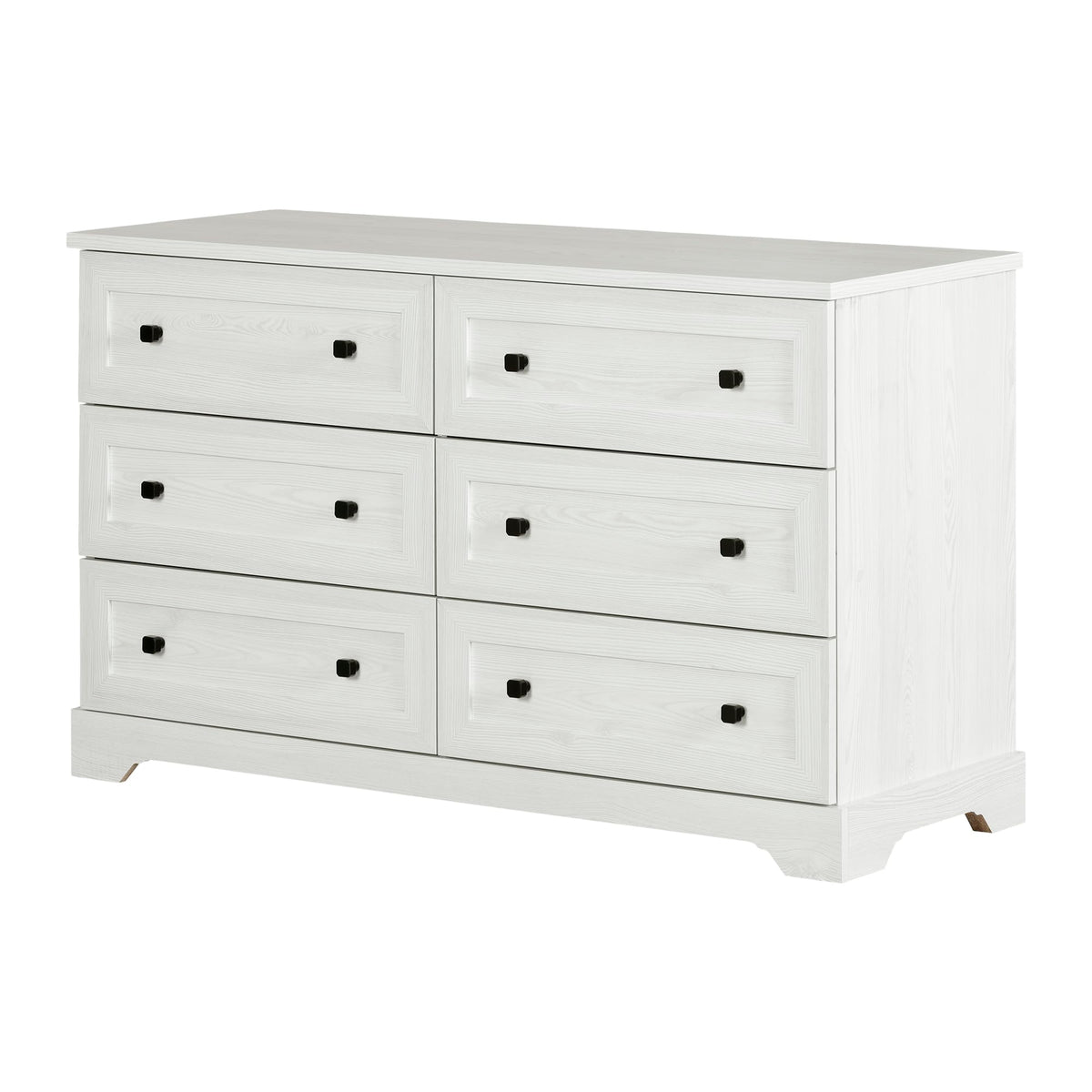 South Shore Hazen 6-Drawer Double Dresser, White Pine