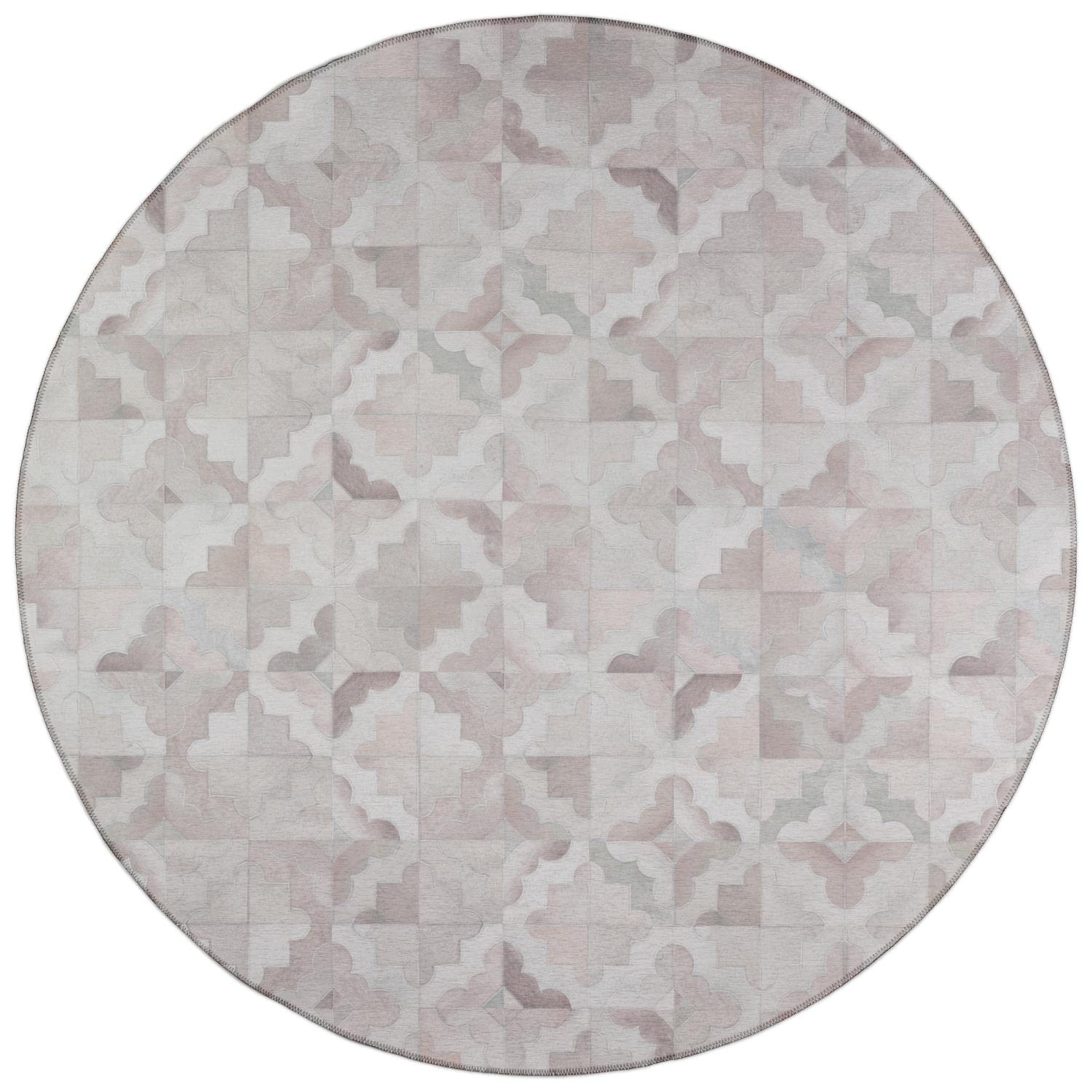 Dalyn Rugs Stetson Patchwork Faux Cowhide Ss8 Linen 8' X 8'