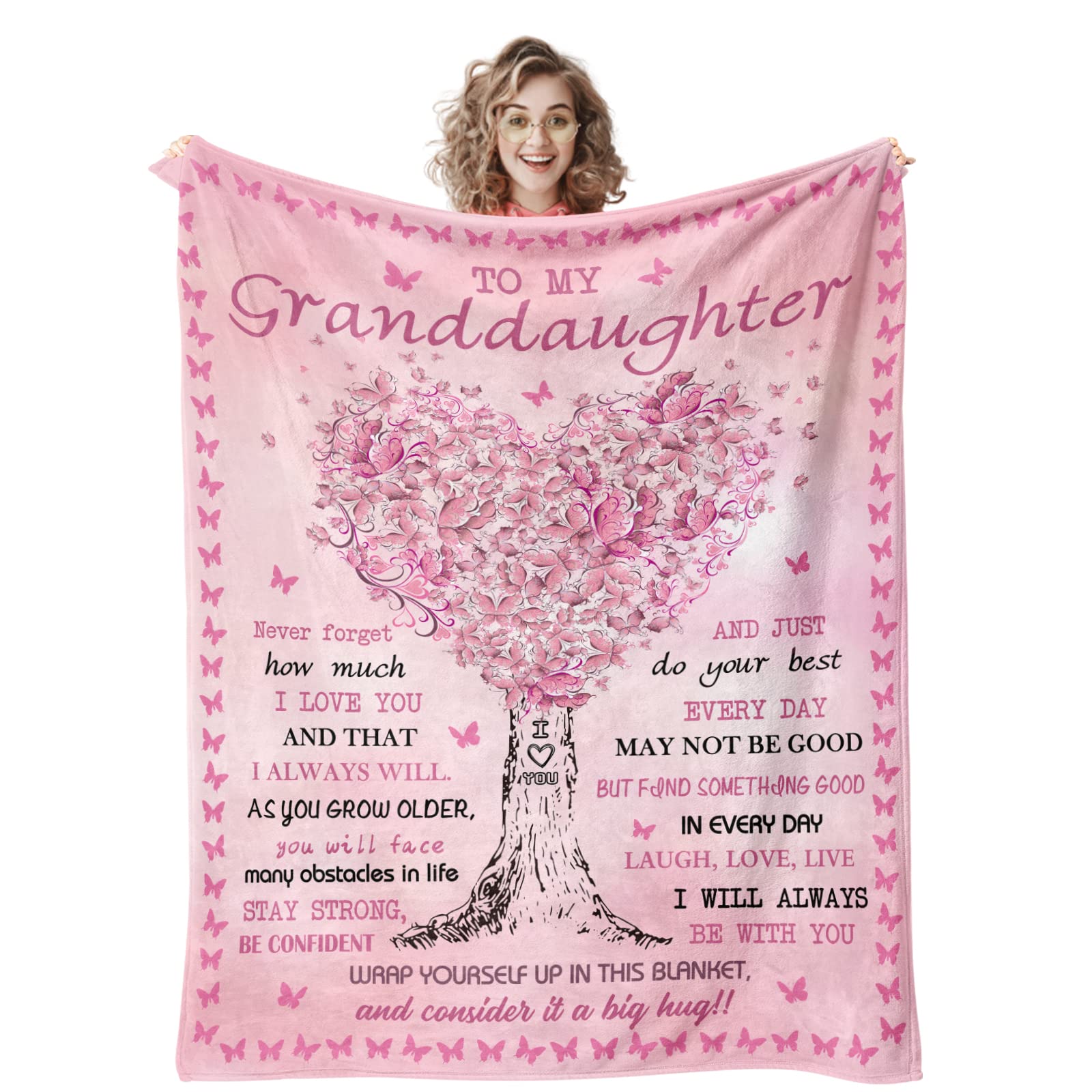 Granddaughter Gifts From Grandma, Granddaughter Gifts Blanket, Gifts For Granddaughter, Birthday Anniversary Graduation Gift For