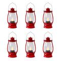 Reperla Christmas Mini Lanterns 6-Pcs LED Small Lanterns Indoor Red Lanterns Decorative Outdoor Hanging Lantern Decorative Candl