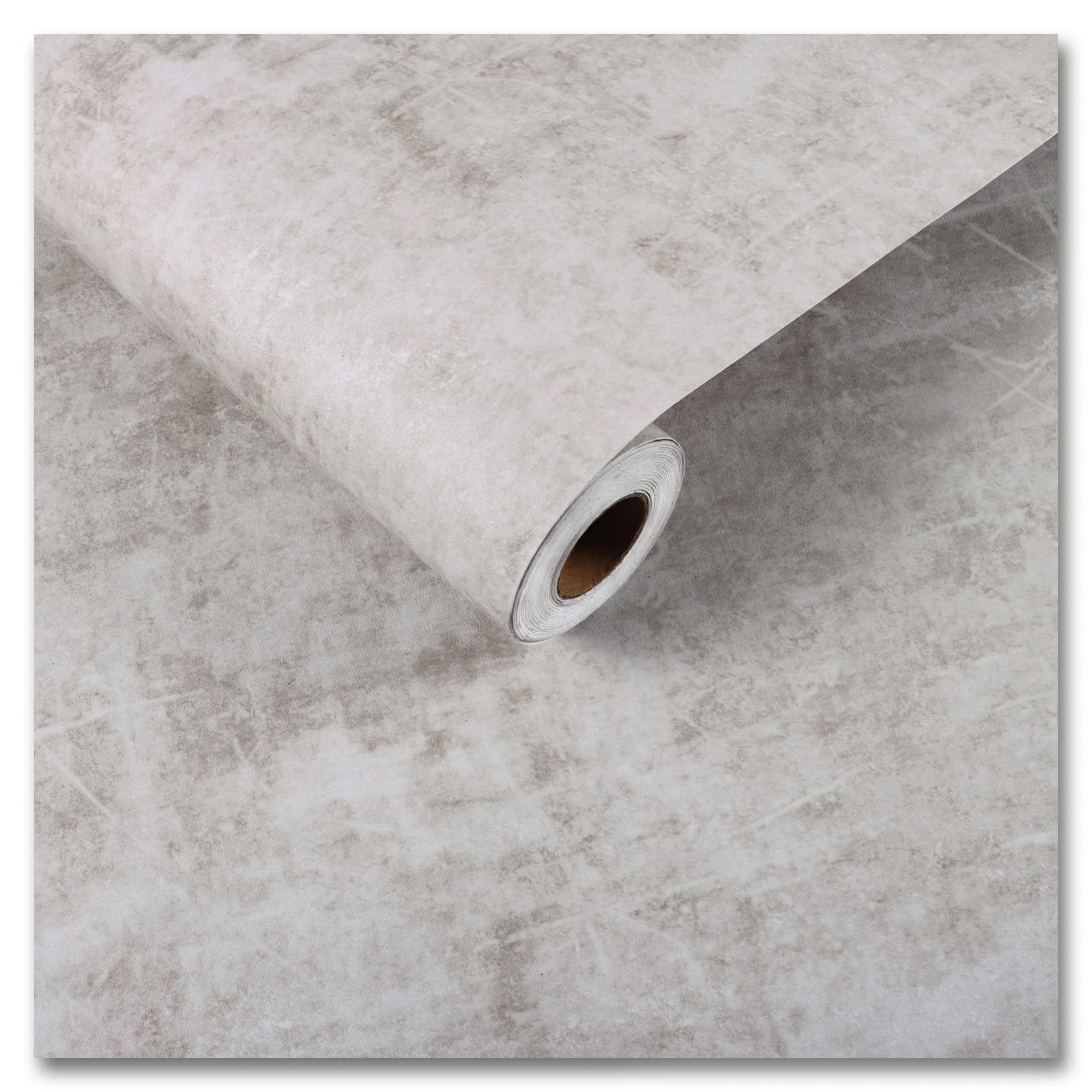 CRE8TIVE Concrete Wallpaper Cement Contact Paper Wide 24x118 Taupe Grey Extra Thick Paper Roll Waterproof Countertop Cabinet Cov