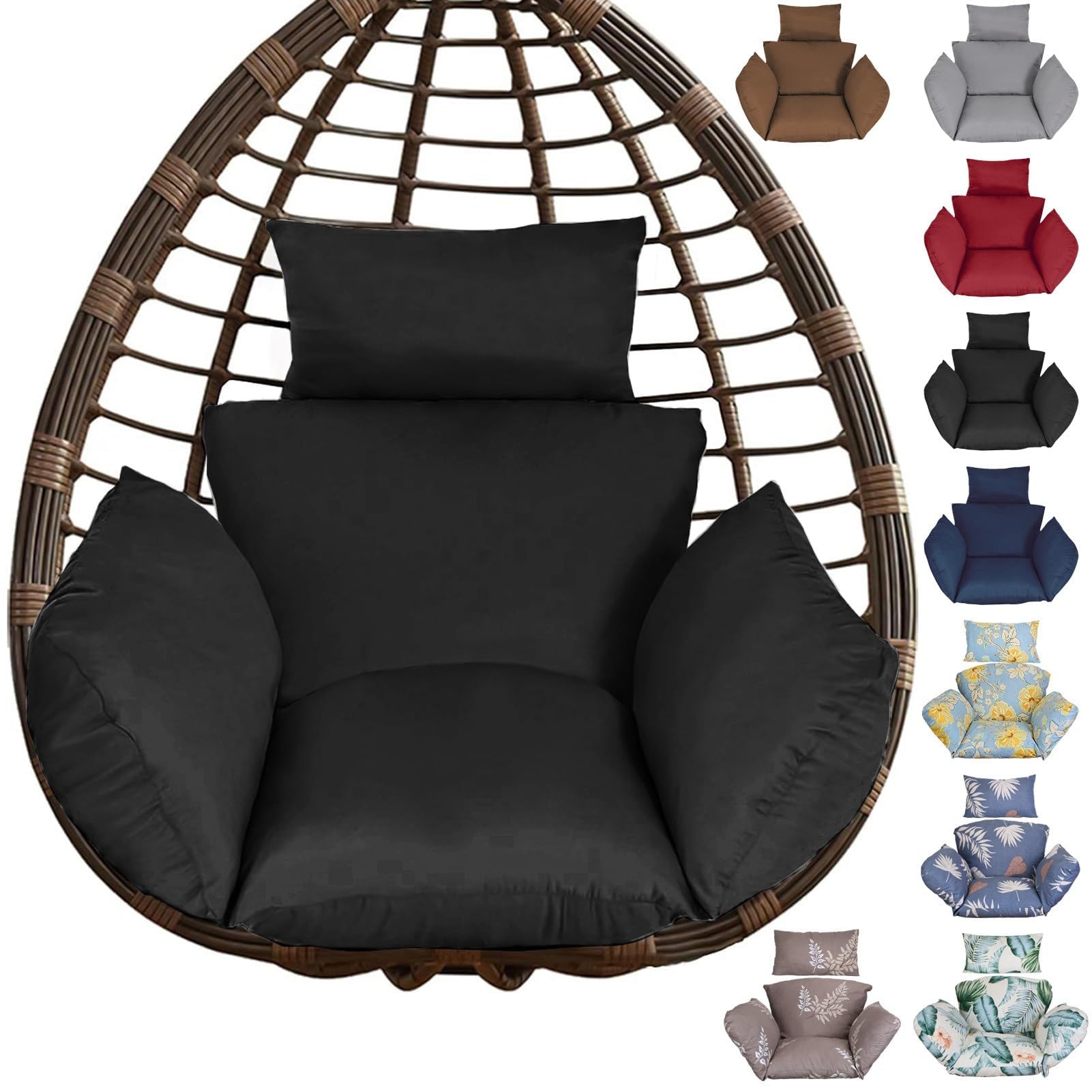 Teqhome Egg Chair Cushion Replacement, Hanging Basket Seat Cushion, Porch Swings Chair Cushions, Washable Hanging Basket Chair C