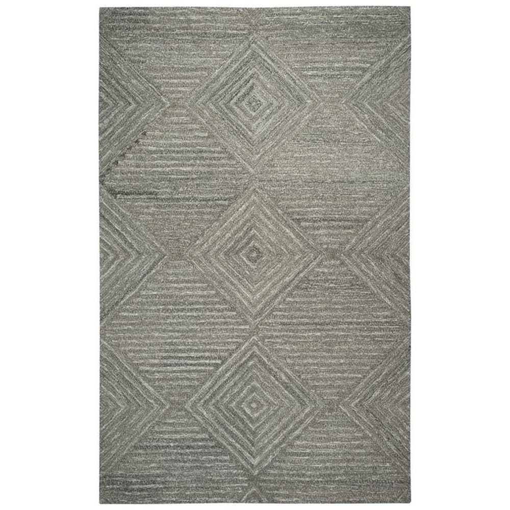 Rizzy Home Alora Decor Makalu 10' X 13' Geometric/Solid Gray/Natural Hand-Tufted Area Rug
