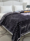 Monte Carlo Double Bed Heavy Winter Blanket Marshal 2 Ply 850 GSM | 4.5 KG (240x220 CM), Navy Blue