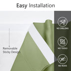 Muamar 2Pcs Self Adhesive Curtains For Small Window,Curtains For Bathroom,Short Curtains Door Curtains For Door Window,Rv Curtai