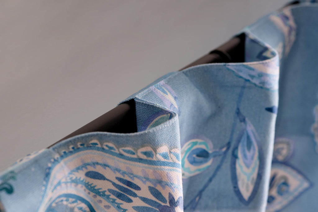 Maison D' Hermine 100% Cotton Curtain Ramage Blue One Panel Curtains For Living Rooms Bedrooms Offices Tailored With A Rod Pocke