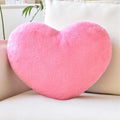Xvtru Heart Pillow, Soft Peach Pink Heart Shaped Pillow, Cute Faux Rabbit Fur Room Decorative Throw Pillow, 12.9''X9.8'' Heart P