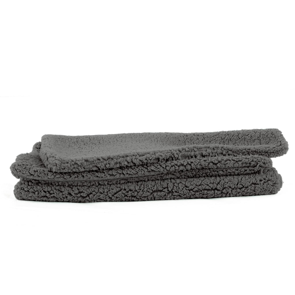 Reafort Ultra Soft Sherpa Body Pillow Cover/Case With Zipper Closure 21''X54'' (21''X54'' Body Pillow Cover,Charcoal Grey)