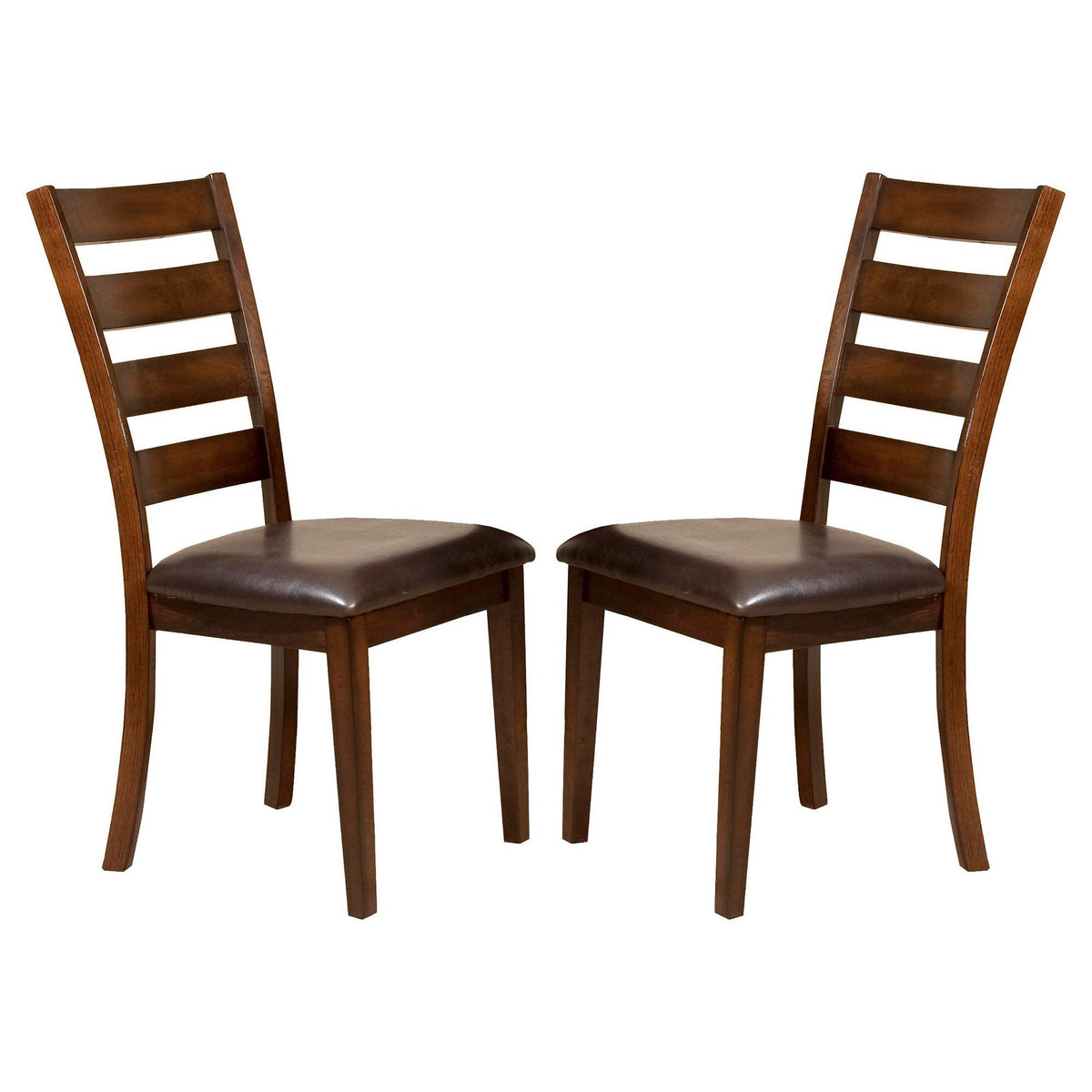 Kona Ladder Back Solid Wood Side Chair - Dark Raisin Finish (Set of 2)