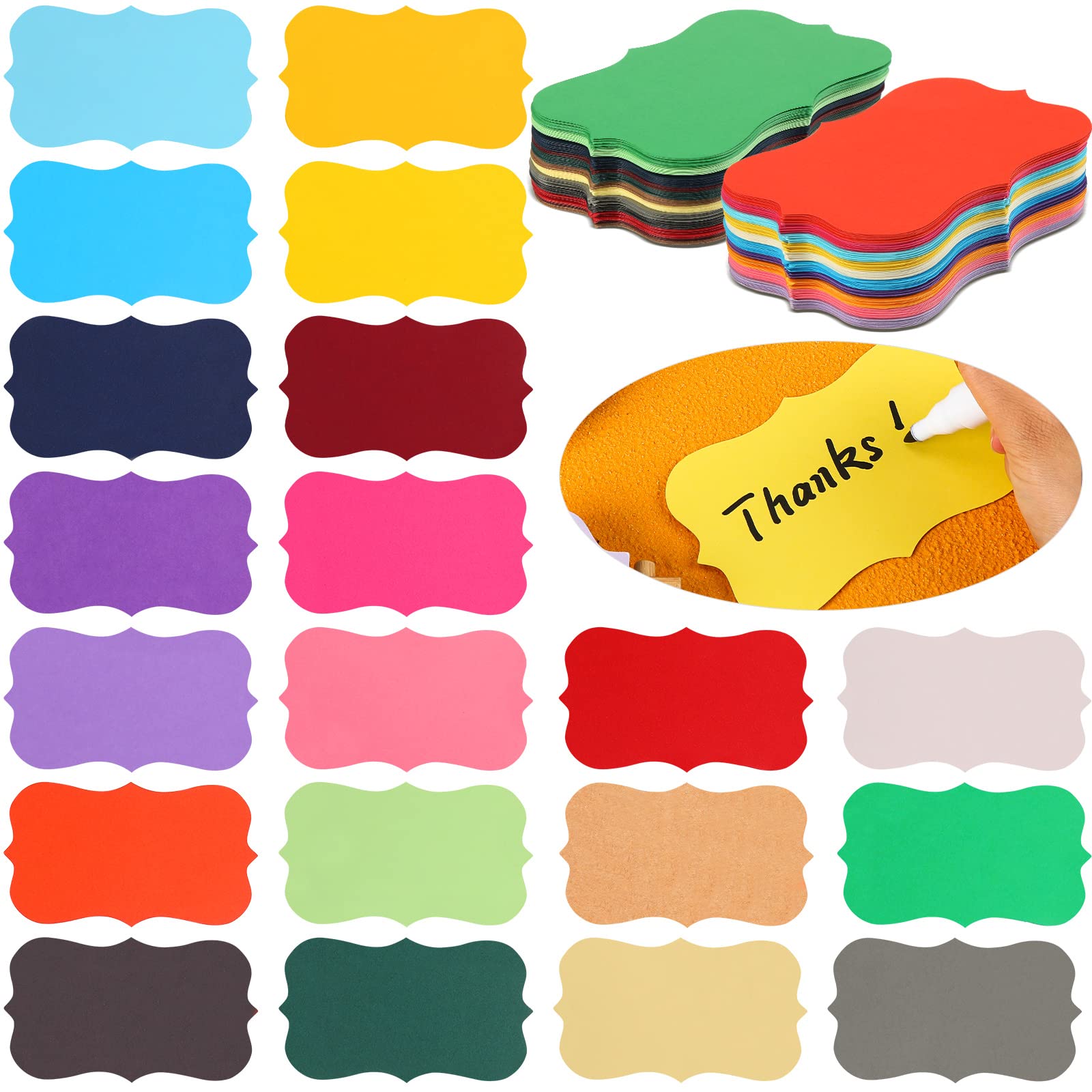 Yexiya 200 Pcs Blank Index Cards Printable Kraft Business Multi Colored Note Cards Colored Flash Papers Colorful Cardstock Notec