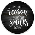 Amcove Inspirational Quote Rustic Black Wood Mouse Pad, Be The Reason Someone Smiles Today, Positive Motivational Quotes White A