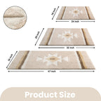 Tanvill Bathroom Rugs Beige Boho Bath Mat Non Slip, Soft Absorbent Microfiber Washable Bath Rug Floor Mat For Bathroom Shower Tu