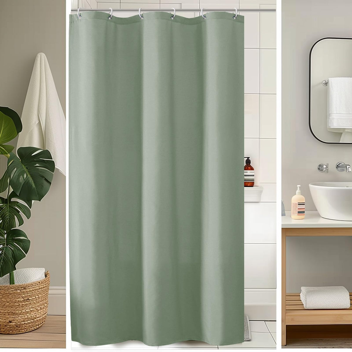 Ovzme Zora 36 X 72 Inch Stall Fabric Shower Curtain - Soft Small Solid Shower Curtain For Bathroom For Narrow Stall Size, Machin