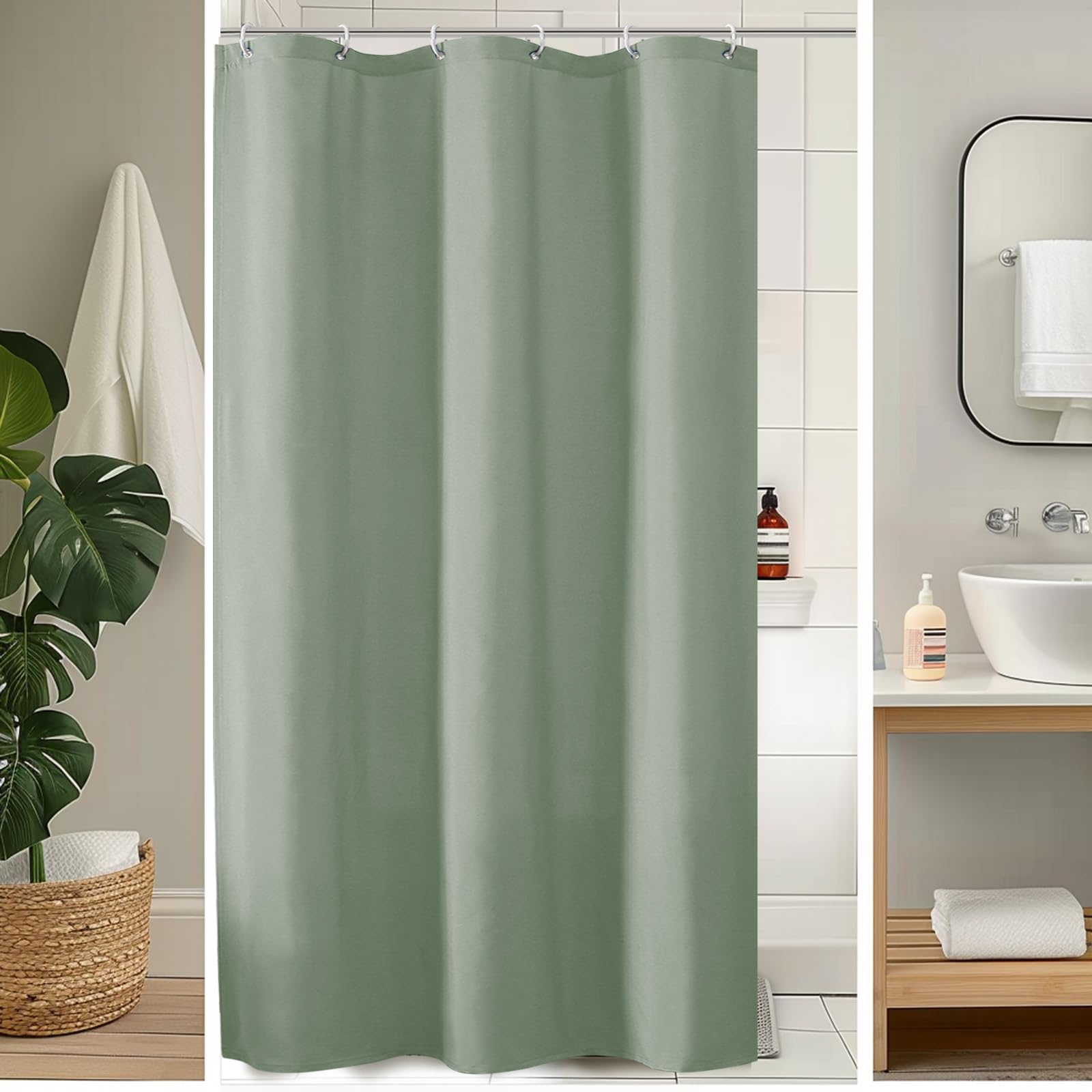 Ovzme Zora 36 X 72 Inch Stall Fabric Shower Curtain - Soft Small Solid Shower Curtain For Bathroom For Narrow Stall Size, Machin