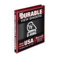 Samsill Durable 0.5 Inch Binder, Made In Usa, D Ring Binder,Fsc 100% Recycled Chipboard, Red