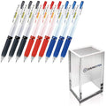 Zebra Sarasa Mark On Gel Ink Ballpoint Pens Ink 3Color Set(Black,Blue,Red)0.5Mm Total 9 With Davincipen Acrylic Pen Holder Clear