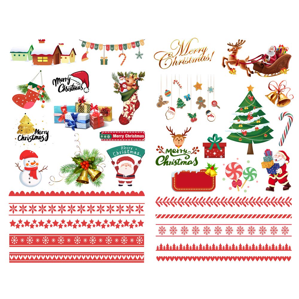 Seasonstorm Kawaii Merry Christmas Aesthetic Diary Travel Journal Paper Stickers Scrapbooking Stationery Sticker Flakes Art Supp