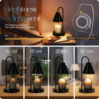 Aimoptg Candle Warmer Lamp,Electric Candle Warmer With Dimmable Light,Scented Wax Melter,No Smoke,Compatible With Various Jar,Wi