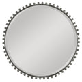 Uttermost Taza Distressed Black 32 Round Wall Mirror
