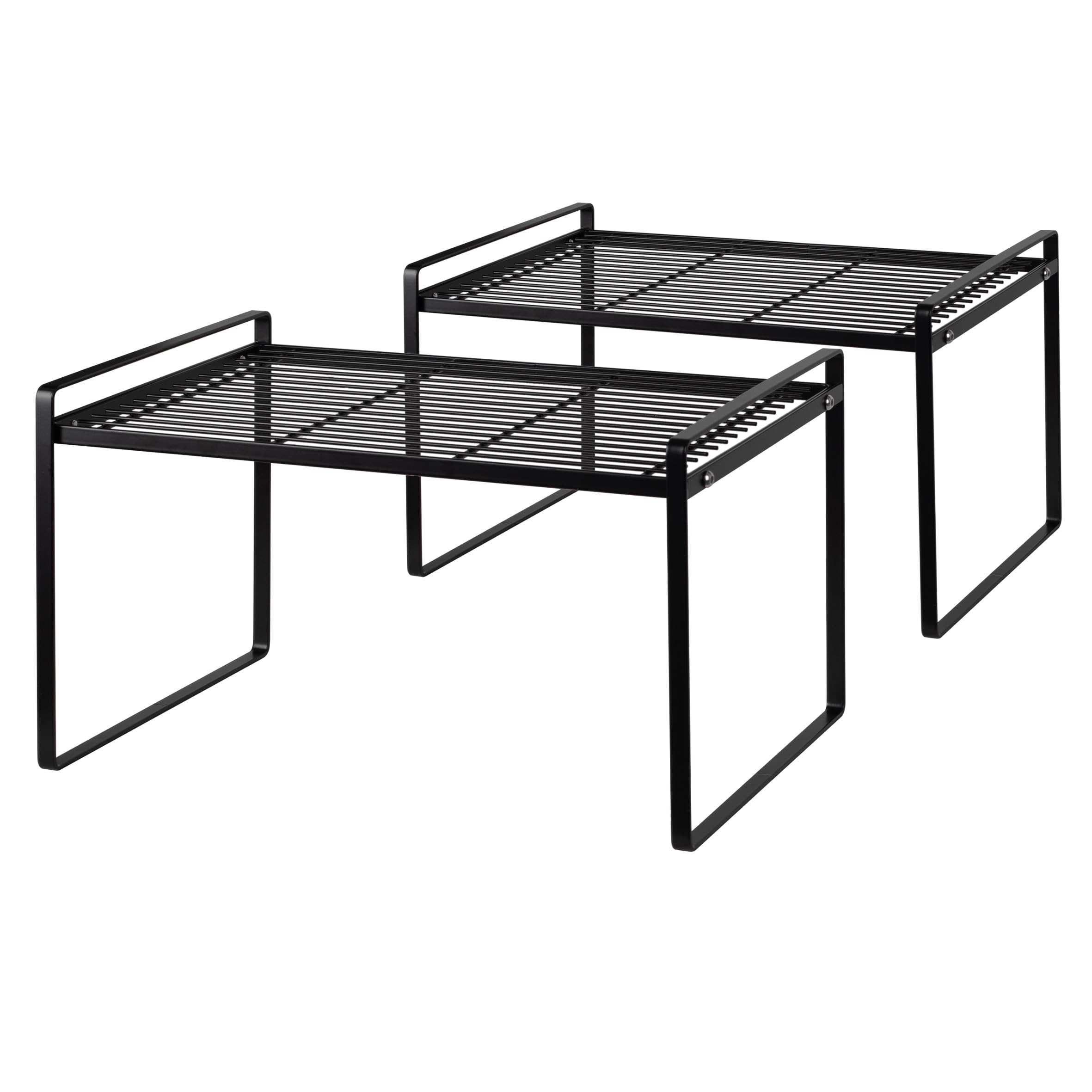 Shantton 2Pack Kitchen Cabinet Shelf Counter Organizer Rack Pantry Storage Bathroom Bedroom Office Table Desk Space Saving Stack