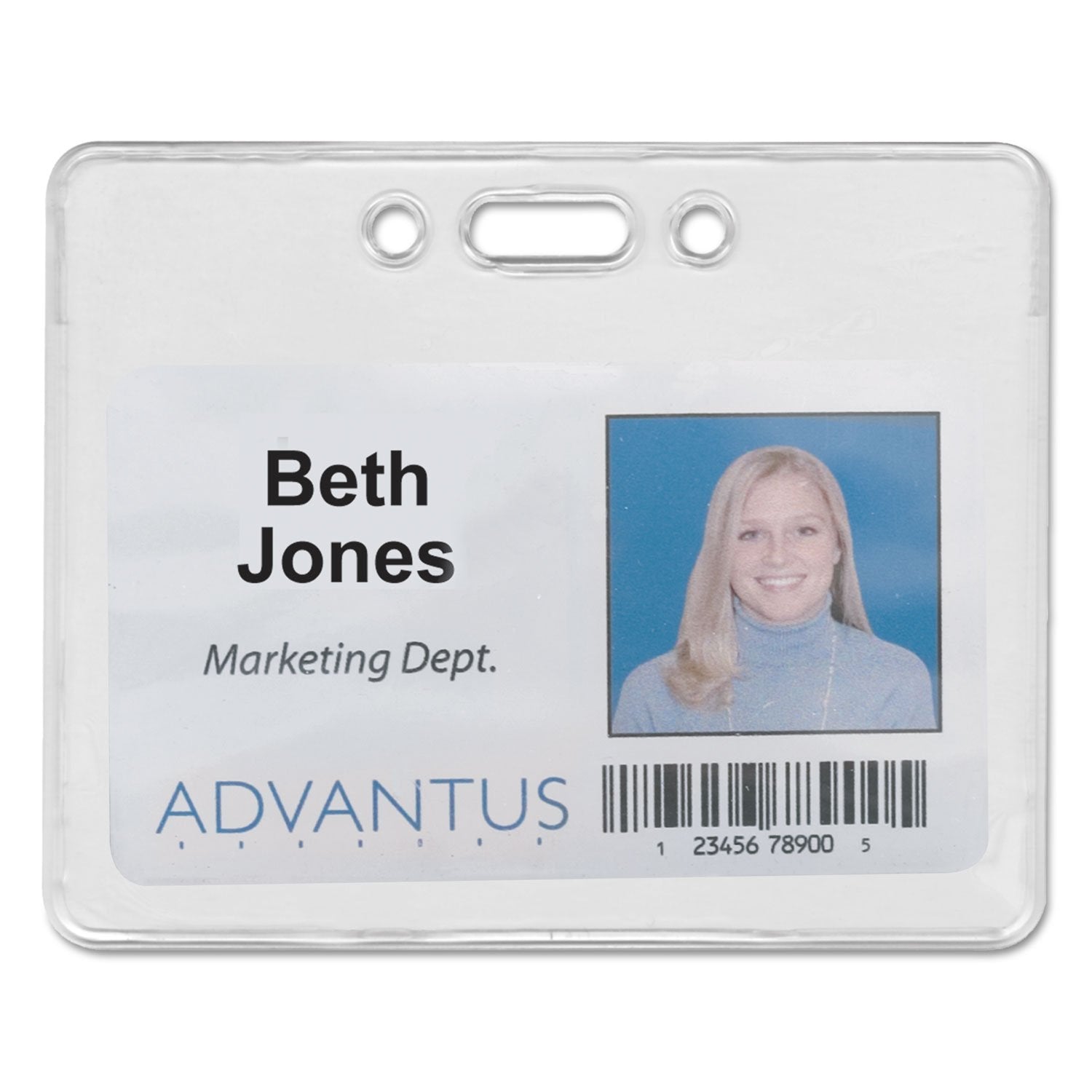 Advantus Proximity Card Horizontal Badge Holders, 2 3/8'H X 3 3/8'W, Clear, Pack Of 50