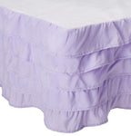Elegant Comfort Luxurious Premium Quality 1500 Thread Count Wrinkle And Fade Resistant Egyptian Quality Microfiber Multi-Ruffle Bed Skirt - 15Inch Drop, California King, Lilac/Lavender