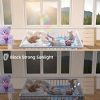 One Way Privacy Window Film Sun Blocking, Heat Blocking Window Tint For Home See Out But Not In, Static Cling & Anti Uv, Black-S