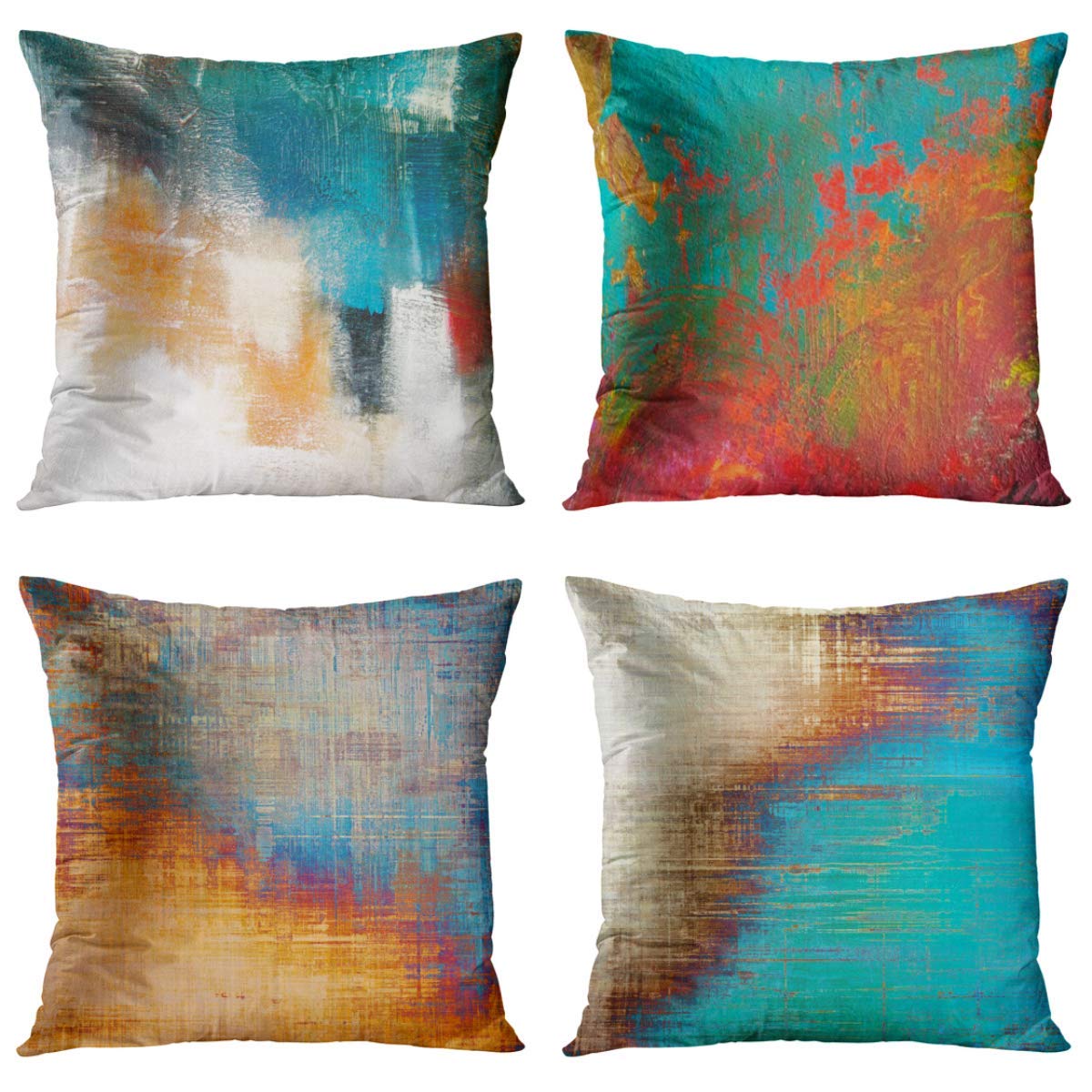 Britimes Throw Pillow Covers Home Decor Set Of 4 Pillow Cases Living Room Decorative 20 X 20 Inches Cushion Couch Sofa Pillowcas