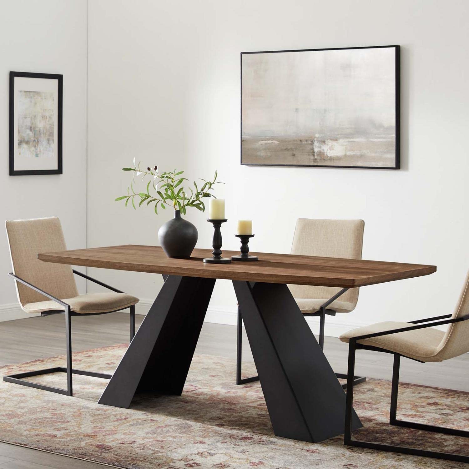 Modway Elevate Dining Table, Walnut