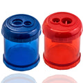Wekoil Manual Pencil Sharpener Dual Twin Holes Duty Metal Sharp Blade Crayon Xl Sharpener With Large Round Catches Sharpening Re