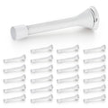 Ravinte Door Stoppers, 24 Pack White Spring Door Stops With Rubber Bumper, Door Stoppers For Bottom Of Door