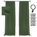 INOVADAY 100% Blackout Curtains 2 Panels Set, Thermal Insulated Full Light Blocking Drapes Window Curtain Panels for Bedroom Liv