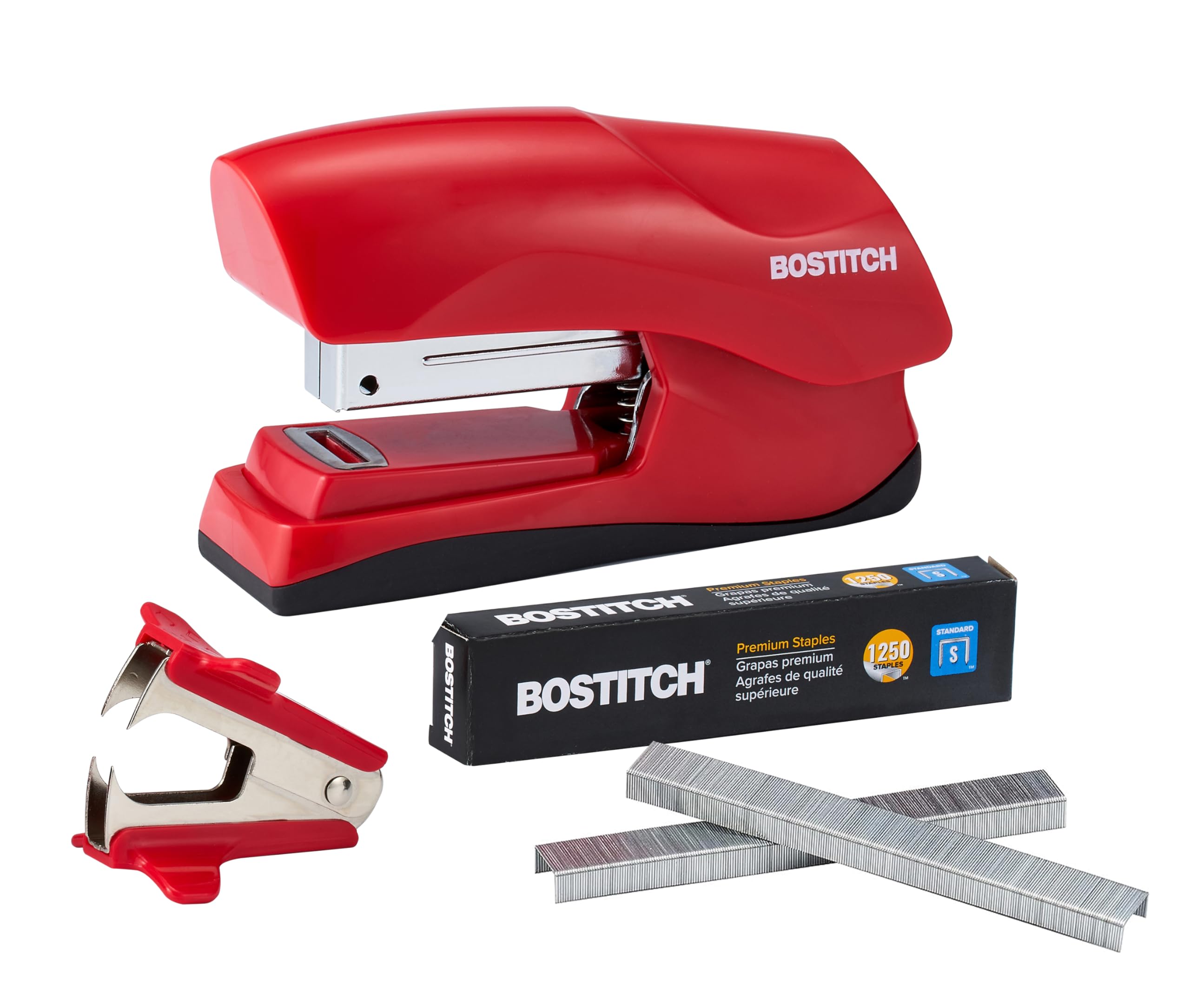 Bostitch Office Heavy Duty 40 Sheet Stapler With 1250 Staples & Claw Remover, Small Stapler Size, Fits Into The Palm Of Your Han