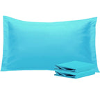 Ntbay 100% Brushed Microfiber King Pillow Shams Set Of 2, Super Soft And Cozy, Wrinkle, Fade, Stain Resistant 20X36 Inches Oxford Pillowcases, Blue