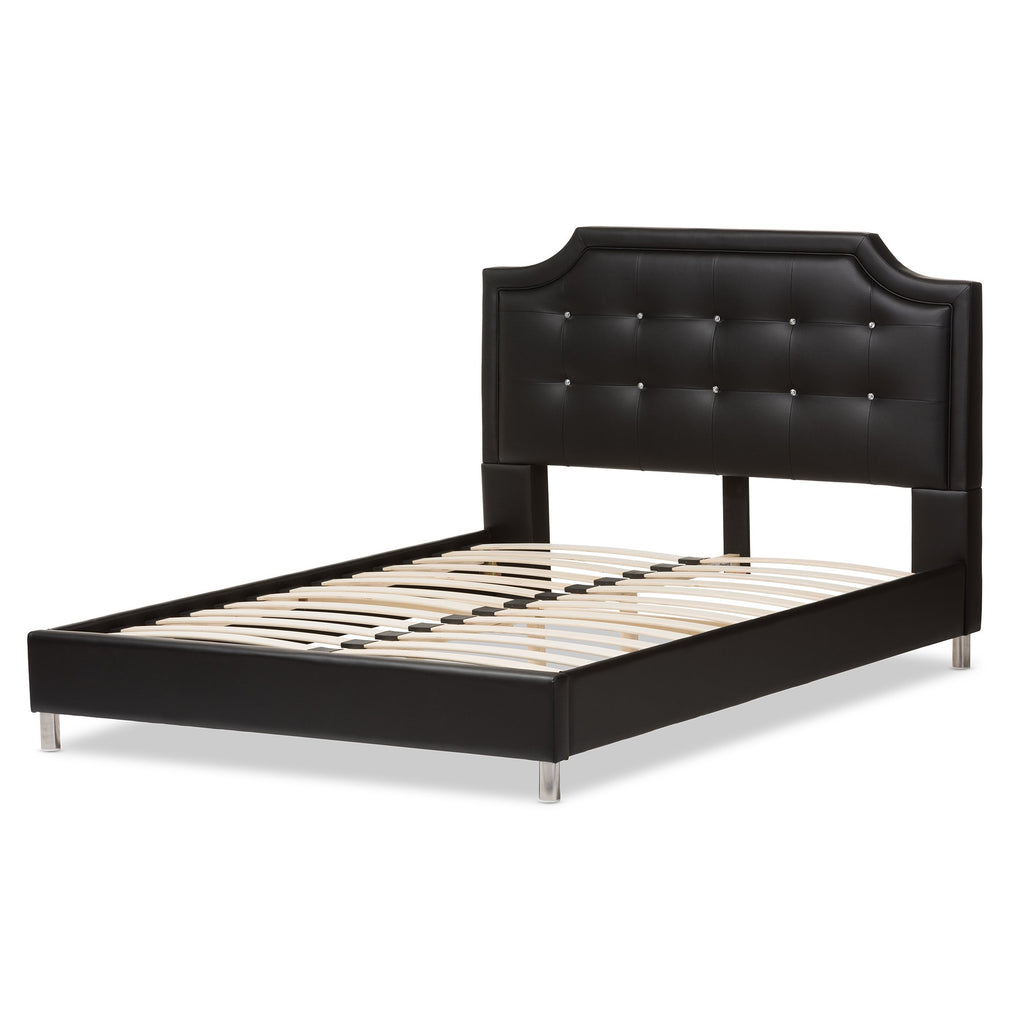 Baxton Studio BBT6376-Black-King Platform, King, Black