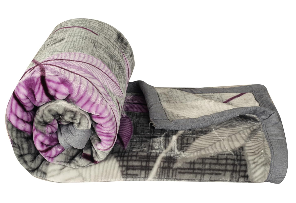 BSB Home Super Soft Cloudy Printed Single Bed Blanket for Heavy Winter, Single Ply Mink Blanket King Size with 152 x 220 Cm 2.5 