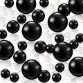 Black Floating Pearls | 150 PCS Black Pearls Bead for Centerpieces Vases, No Hole Beads | 8/14/20 mm Black Floating Beads | Blac